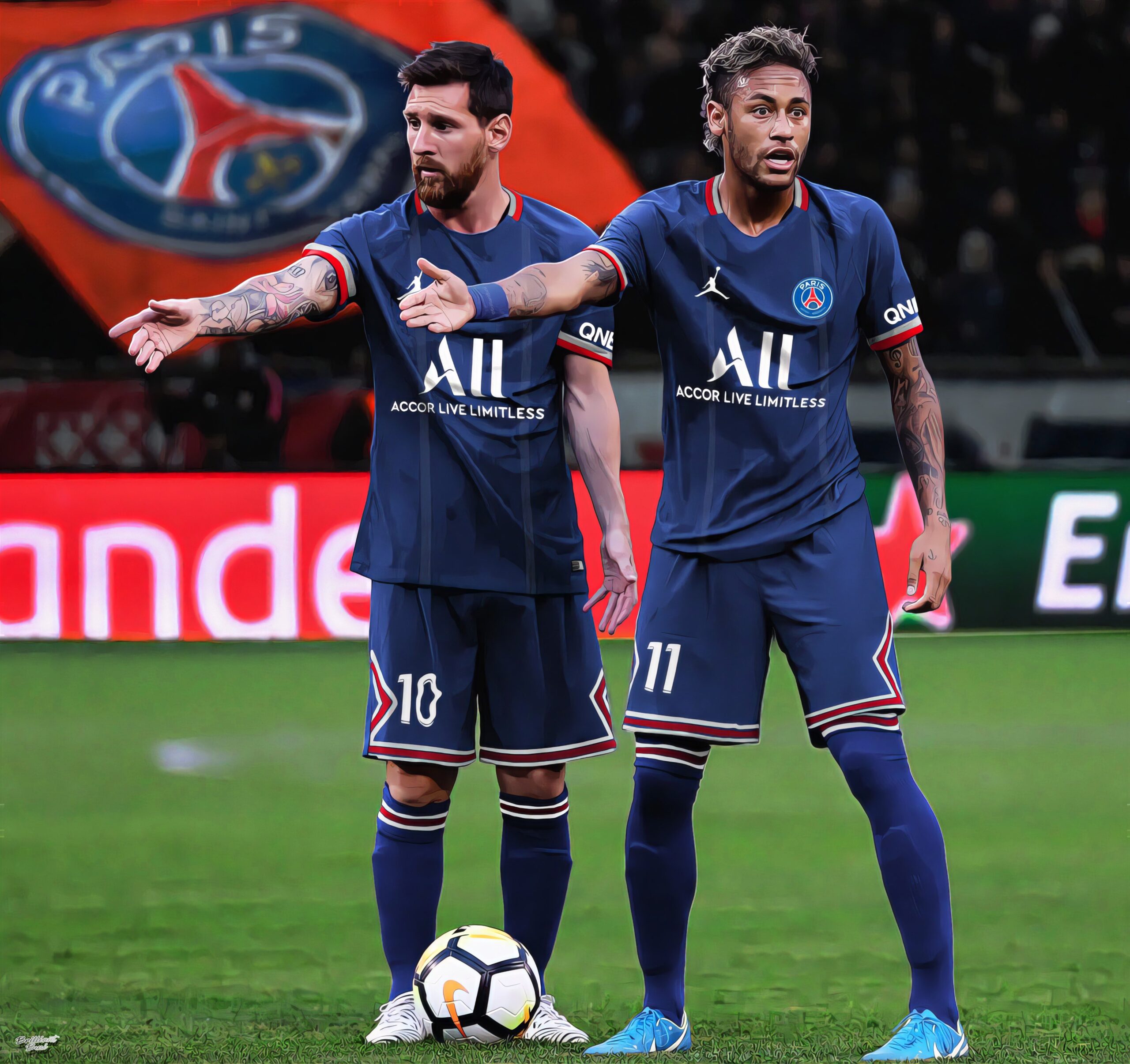 Neymar and Messi